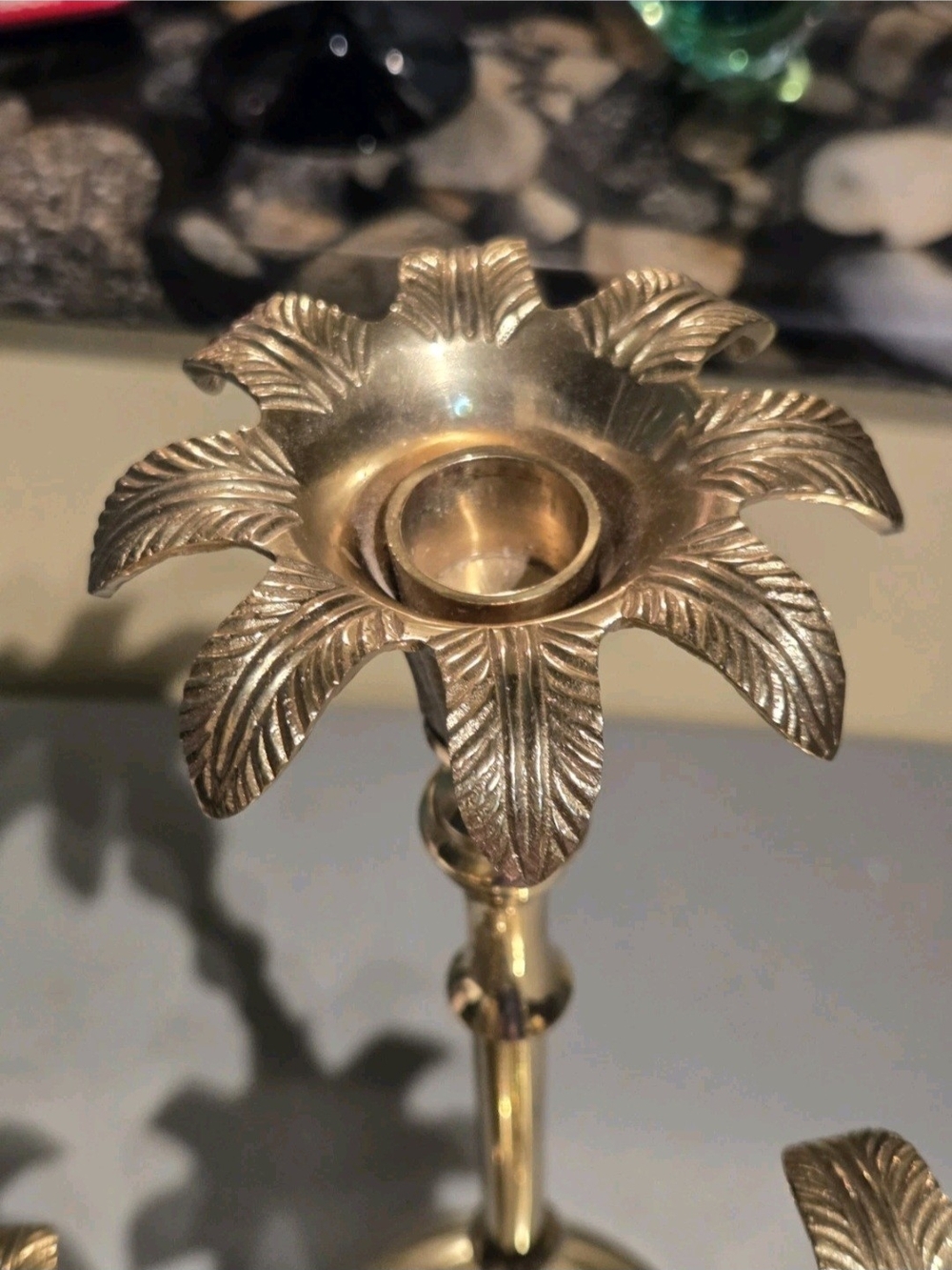 3 Piece Brass Candlestick Holders - Picture 5 of 7